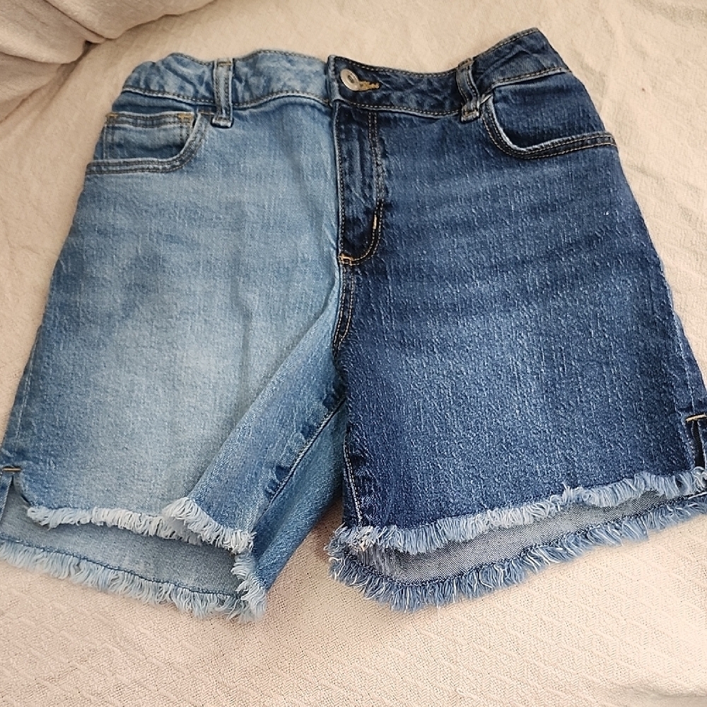 Art Class Blue Two-Tone Mid-Length Shorts